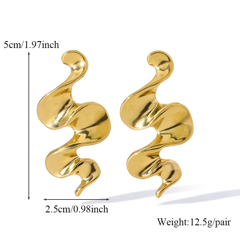 Exaggerated Snake Dangle Charm Earrings