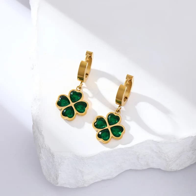 Butterfly Heart Drop Earrings, Gold-Plated