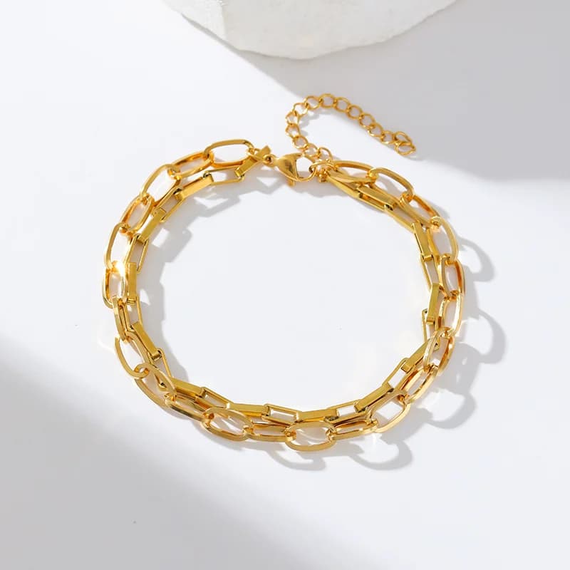 Light Metal Chain Bracelet Bangle for Women